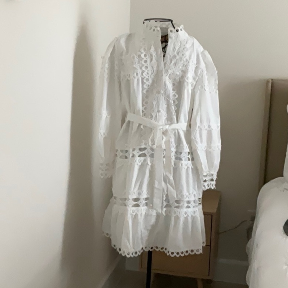 White Eyelet Lace Dress